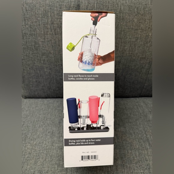 OXO SoftWorks Water Bottle Cleaning & Drying Rack with Brushes - Picture 4 of 7